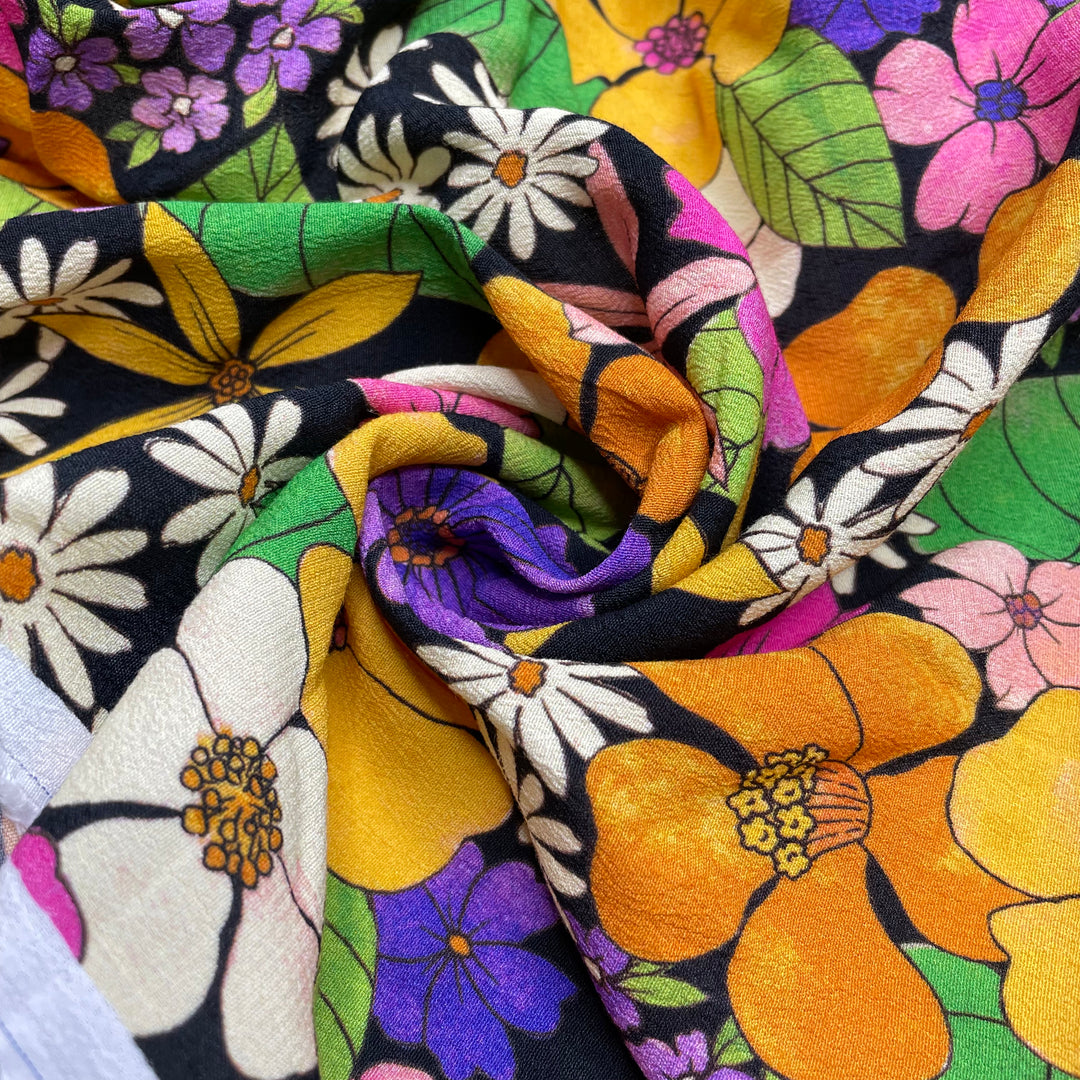 Thriving Again - Rayon Woven - Multi Floral - 1.25M Bundle - FABCYCLE Deadstock and Sustainble Fabrics and Sewing Supplies
