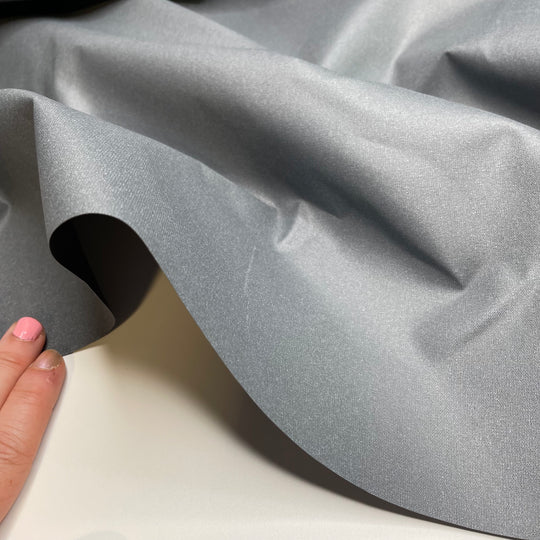 Helmet Required - Waterproof Synthetic Woven - Grey - 1M Bundle - FABCYCLE Deadstock and Sustainble Fabrics and Sewing Supplies
