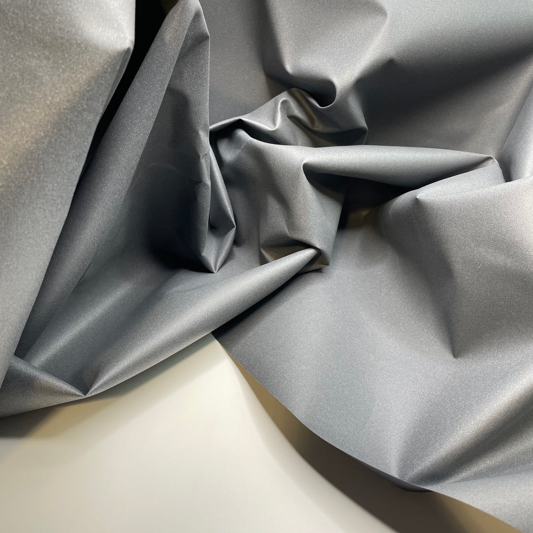 Helmet Required - Waterproof Synthetic Woven - Grey - 1M Bundle - FABCYCLE Deadstock and Sustainble Fabrics and Sewing Supplies