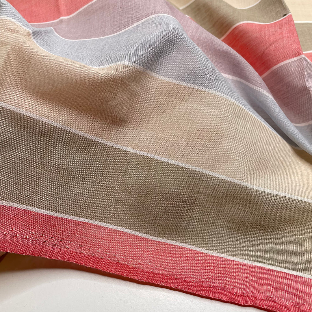 Visible Mending - Cotton/Poly Woven - Multi Stripes - 1.4M Bundle - FABCYCLE Deadstock and Sustainble Fabrics and Sewing Supplies