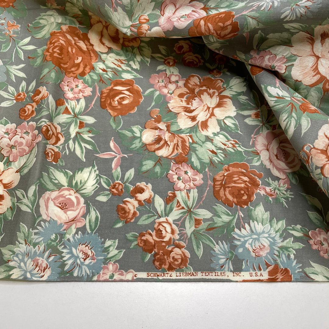 Time Of Renewal - Cotton Woven - Grey Multi Floral - 2.8M Bundle - FABCYCLE Deadstock and Sustainble Fabrics and Sewing Supplies