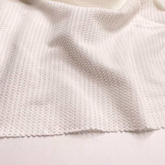 Fork Marks In The Dough - Mesh Nylon/Spandex Knit - Cream - 1M Bundle - FABCYCLE Deadstock and Sustainble Fabrics and Sewing Supplies