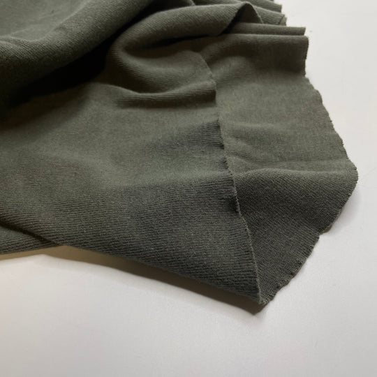 Amphibious Specimen - Tubular Rib Knit Cotton Knit - Dark Green - 0.9M Bundle - FABCYCLE Deadstock and Sustainble Fabrics and Sewing Supplies