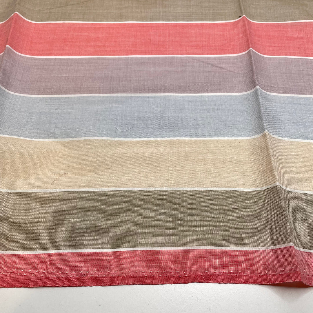 Visible Mending - Cotton/Poly Woven - Multi Stripes - 1.4M Bundle - FABCYCLE Deadstock and Sustainble Fabrics and Sewing Supplies