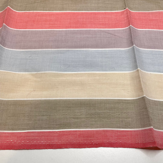 Visible Mending - Cotton/Poly Woven - Multi Stripes - 1.4M Bundle - FABCYCLE Deadstock and Sustainble Fabrics and Sewing Supplies