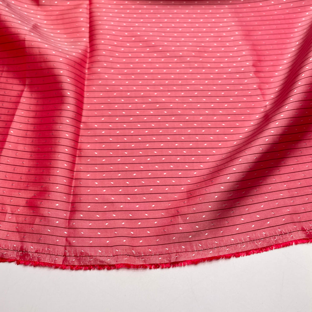 Glittering In The Sunset - Iridescent Satin Poly Woven - Pink/Gold Stripes - 2.95M Bundle - FABCYCLE Deadstock and Sustainble Fabrics and Sewing Supplies