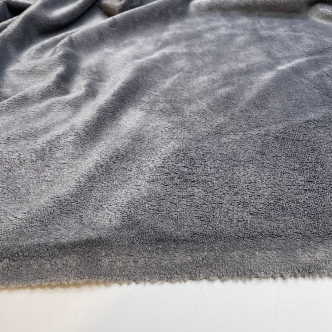 Silver Fox - Minky Poly Knit - Grey - 1.1M Bundle - FABCYCLE Deadstock and Sustainble Fabrics and Sewing Supplies