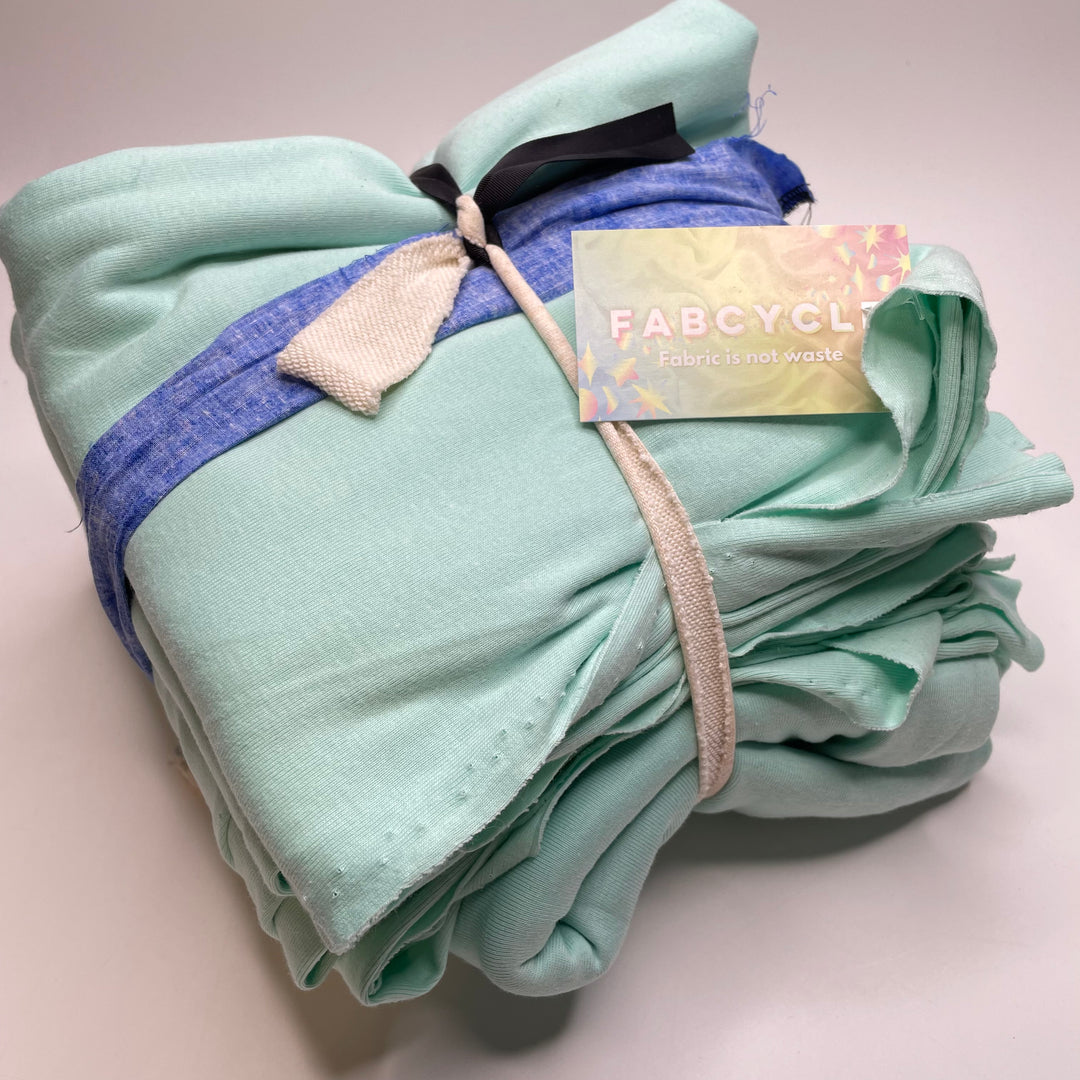 Rib Knit Pack - Cotton Blend - Powder Blue - 5 Pack - FABCYCLE Deadstock and Sustainble Fabrics and Sewing Supplies