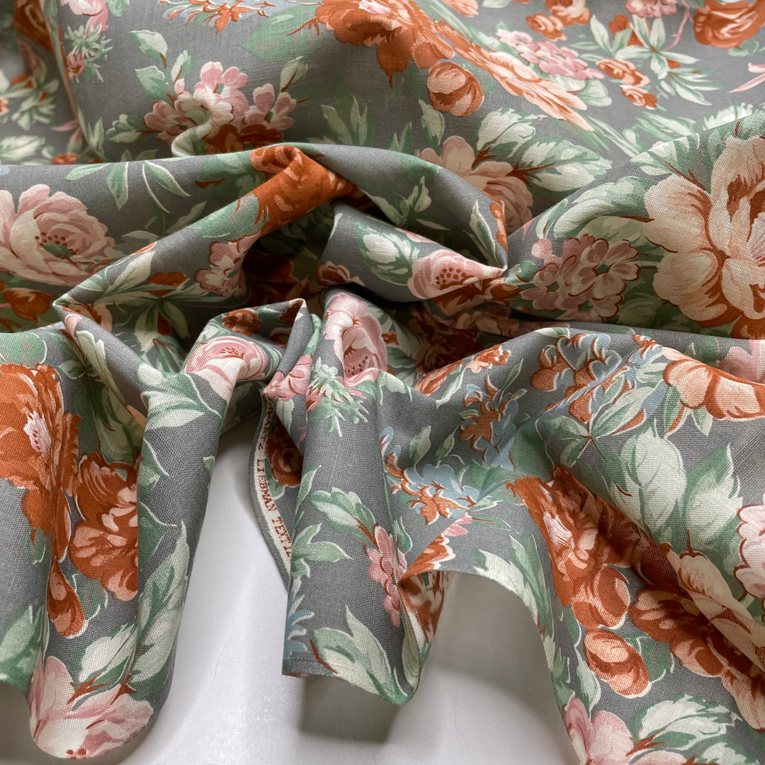 Time Of Renewal - Cotton Woven - Grey Multi Floral - 2.8M Bundle - FABCYCLE Deadstock and Sustainble Fabrics and Sewing Supplies
