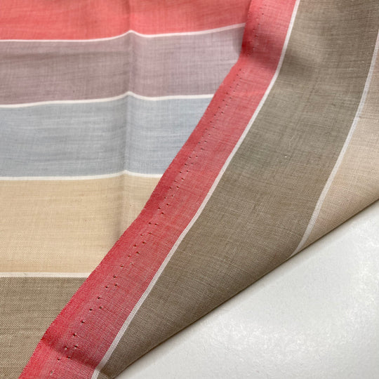 Visible Mending - Cotton/Poly Woven - Multi Stripes - 1.4M Bundle - FABCYCLE Deadstock and Sustainble Fabrics and Sewing Supplies