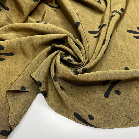 Why Is There So Much Math In Sewing - Poly Woven - Green/Black Abstract - Bundles - FABCYCLE Deadstock and Sustainble Fabrics and Sewing Supplies