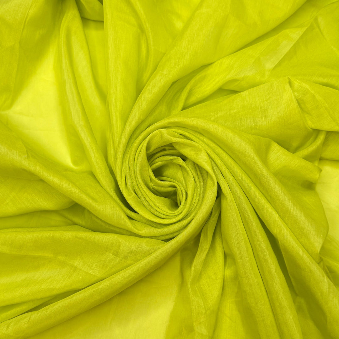 In A Sewing Flow State - Chiffon Cotton Woven - Light Yellow/Green - 1.7M Bundle - True Deadstock fabric Fabric by private - Sustainable Textile | FABCYCLE
