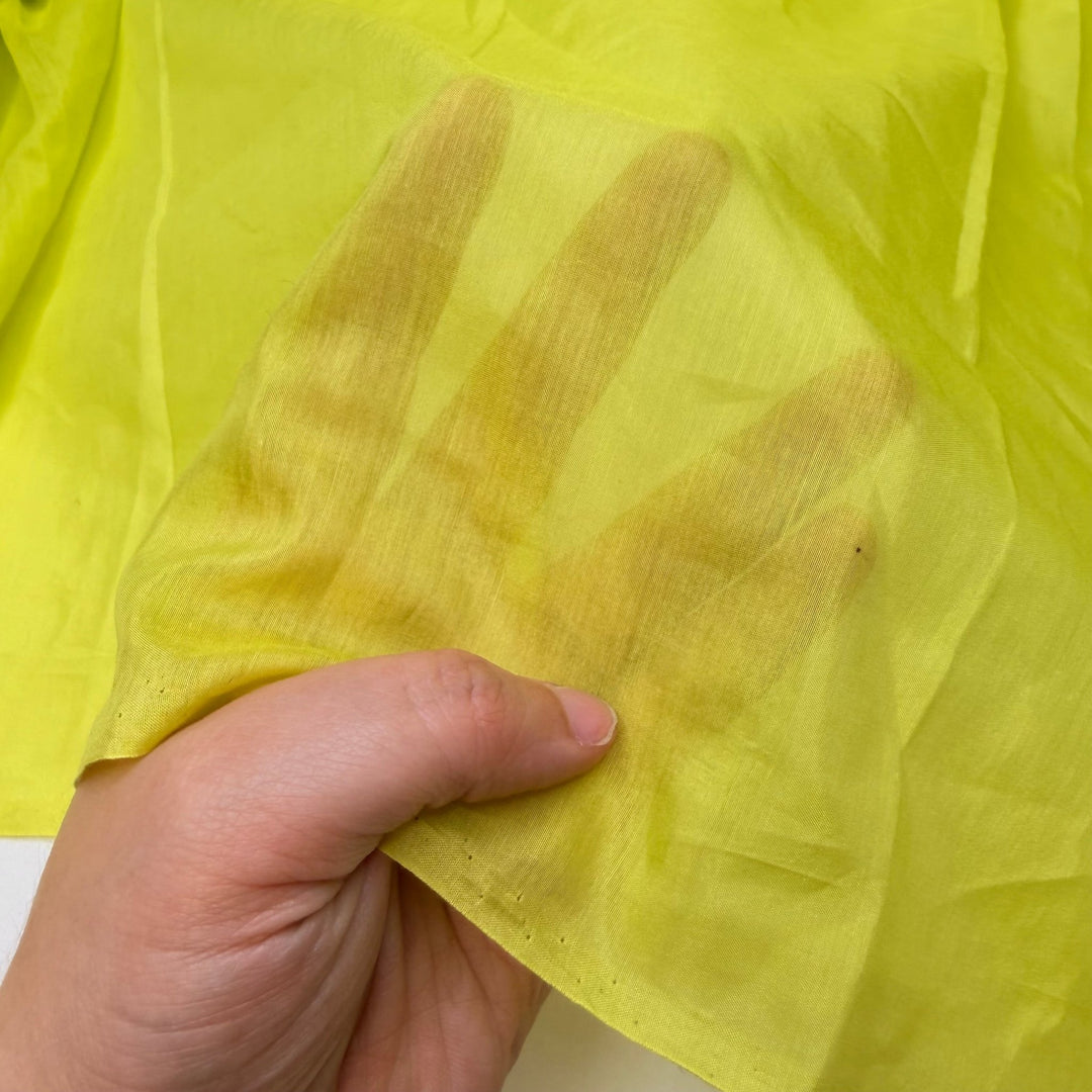 In A Sewing Flow State - Chiffon Cotton Woven - Light Yellow/Green - 1.7M Bundle - True Deadstock fabric Fabric by private - Sustainable Textile | FABCYCLE