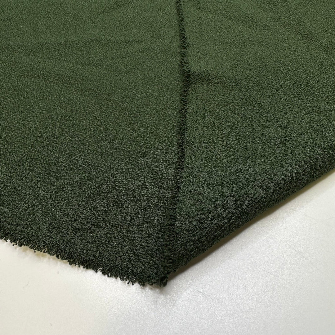 In Good Company - Crepe Poly Woven - Dark Green - 1M Bundle - True Deadstock fabric Fabric by private - Sustainable Textile | FABCYCLE