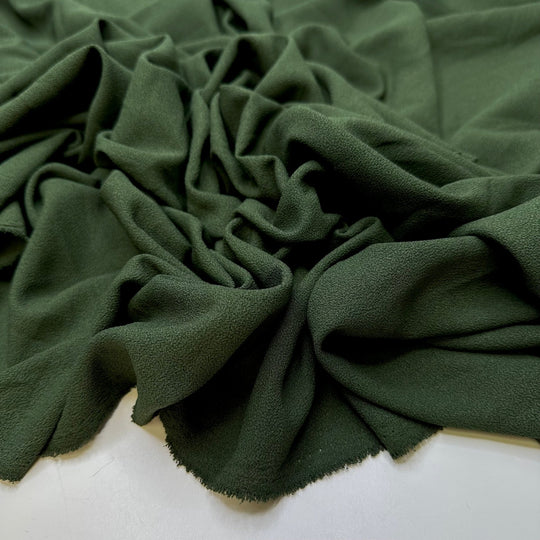 In Good Company - Crepe Poly Woven - Dark Green - 1M Bundle - True Deadstock fabric Fabric by private - Sustainable Textile | FABCYCLE