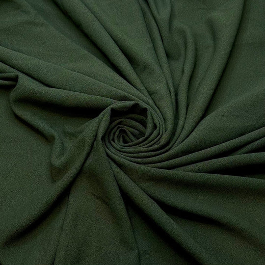 In Good Company - Crepe Poly Woven - Dark Green - 1M Bundle - True Deadstock fabric Fabric by private - Sustainable Textile | FABCYCLE