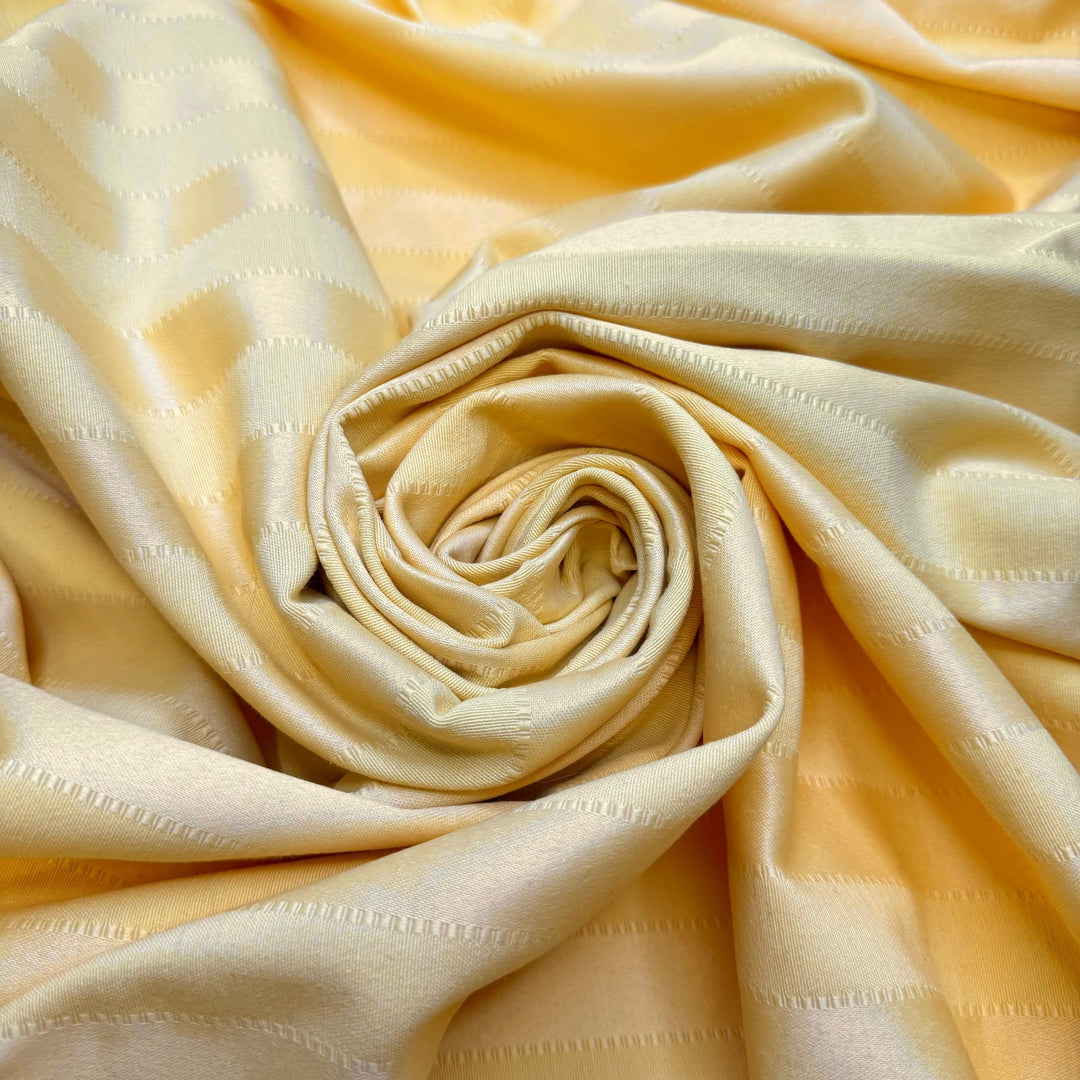In My Disco Era - Cotton Blend Woven - Yellow Stripes - 2M Bundle - True Deadstock fabric Fabric by private - Sustainable Textile | FABCYCLE