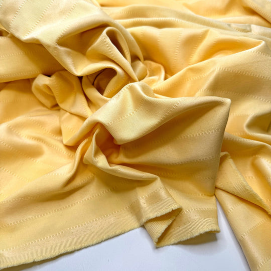 In My Disco Era - Cotton Blend Woven - Yellow Stripes - 2M Bundle - True Deadstock fabric Fabric by private - Sustainable Textile | FABCYCLE
