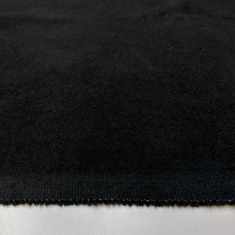 In The Dark Of The Night - Knitted Velour Polyester Blend Knit - Black - 1.9M Bundle - True Deadstock fabric Fabric by private - Sustainable Textile | FABCYCLE