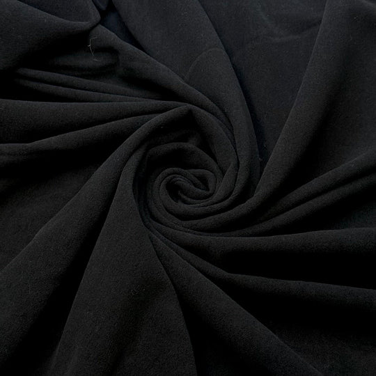 In The Dark Of The Night - Knitted Velour Polyester Blend Knit - Black - 1.9M Bundle - True Deadstock fabric Fabric by private - Sustainable Textile | FABCYCLE