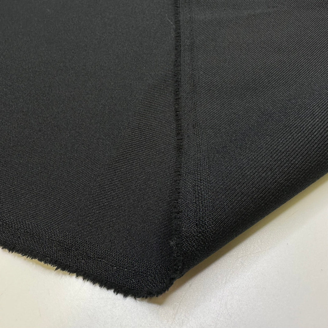 In The Dark Of The Night - Poly/Cotton Knit - Black - 0.9M Bundle - True Deadstock fabric Fabric by private - Sustainable Textile | FABCYCLE