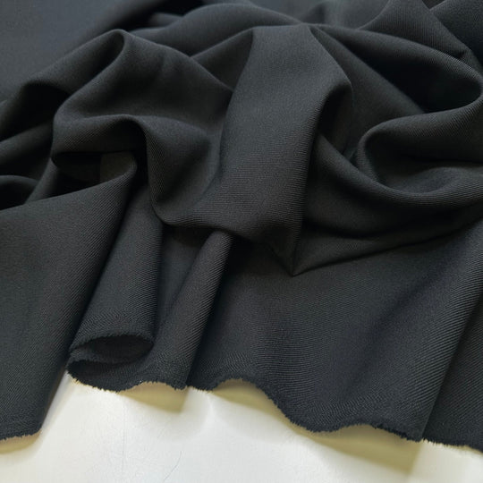 In The Dark Of The Night - Poly/Cotton Knit - Black - 0.9M Bundle - True Deadstock fabric Fabric by private - Sustainable Textile | FABCYCLE