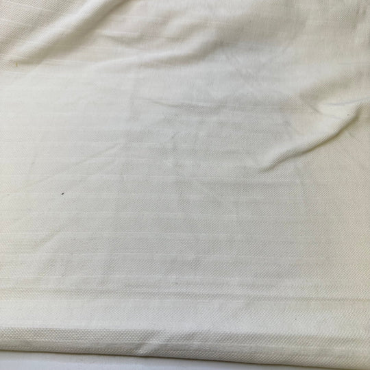 In The Finals - Interlock Cotton Knit - Cream/White Stripes - Bundles - True Deadstock fabric Fabric by private - Sustainable Textile | FABCYCLE
