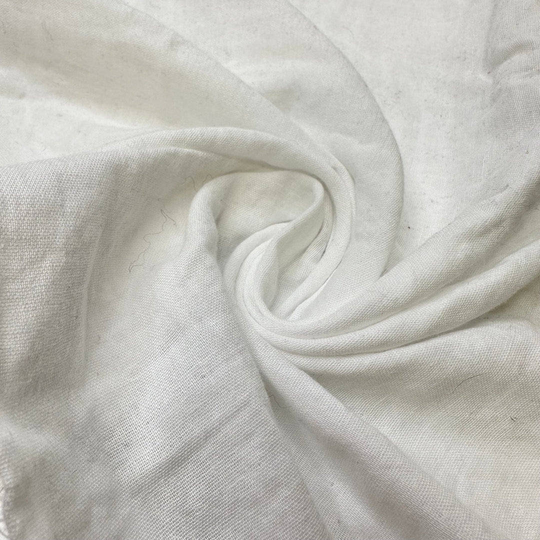 In The Midday - Double Weave Gauze Cotton Woven - White - 0.85M Bundle - True Deadstock fabric Fabric by private - Sustainable Textile | FABCYCLE