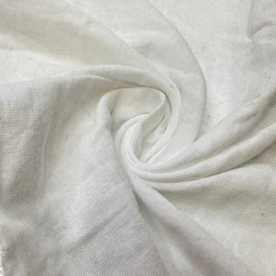 In The Midday - Double Weave Gauze Cotton Woven - White - 0.85M Bundle - True Deadstock fabric Fabric by private - Sustainable Textile | FABCYCLE