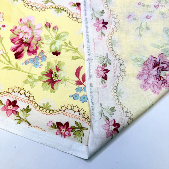 In The Moment Luck - Cotton Woven - Yellow Multi Floral - 2M Bundle - True Deadstock fabric Fabric by private - Sustainable Textile | FABCYCLE