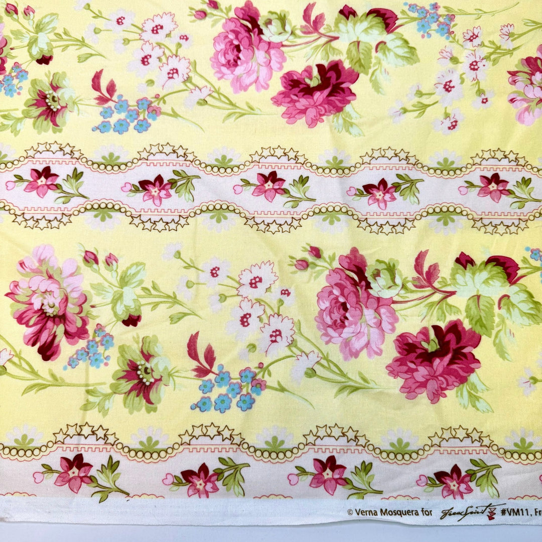 In The Moment Luck - Cotton Woven - Yellow Multi Floral - 2M Bundle - True Deadstock fabric Fabric by private - Sustainable Textile | FABCYCLE