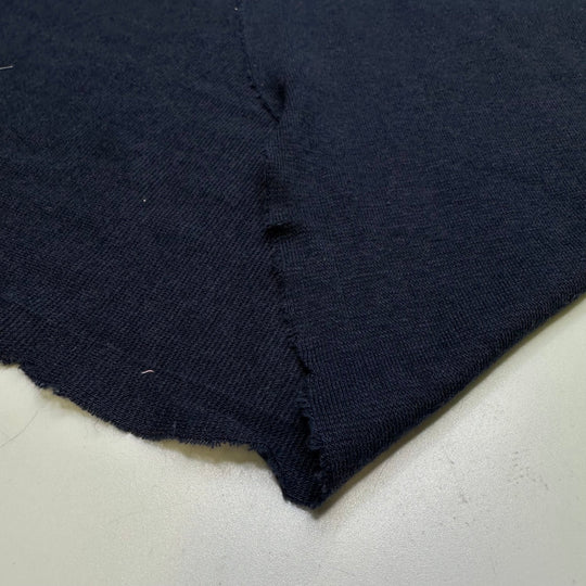 In The Navy - Rayon/Cotton Knit - Dark Navy - 1.4M Bundle - True Deadstock fabric Fabric by private - Sustainable Textile | FABCYCLE