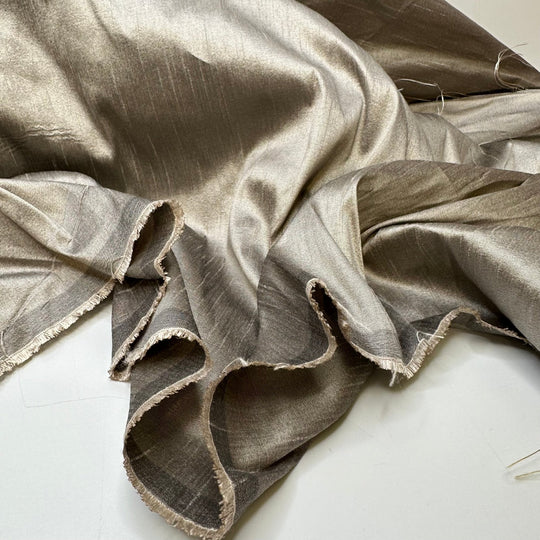In The Pewter Mug - Taffeta Poly Woven - Dark Silver - 1M Bundle - True Deadstock fabric Fabric by private - Sustainable Textile | FABCYCLE