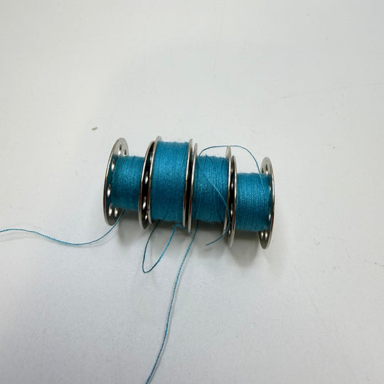 Industrial Metal Bobbins With Thread Notions - Silver Multi - 4 Pack - True Deadstock supplies Fabric by private - Sustainable Textile | FABCYCLE