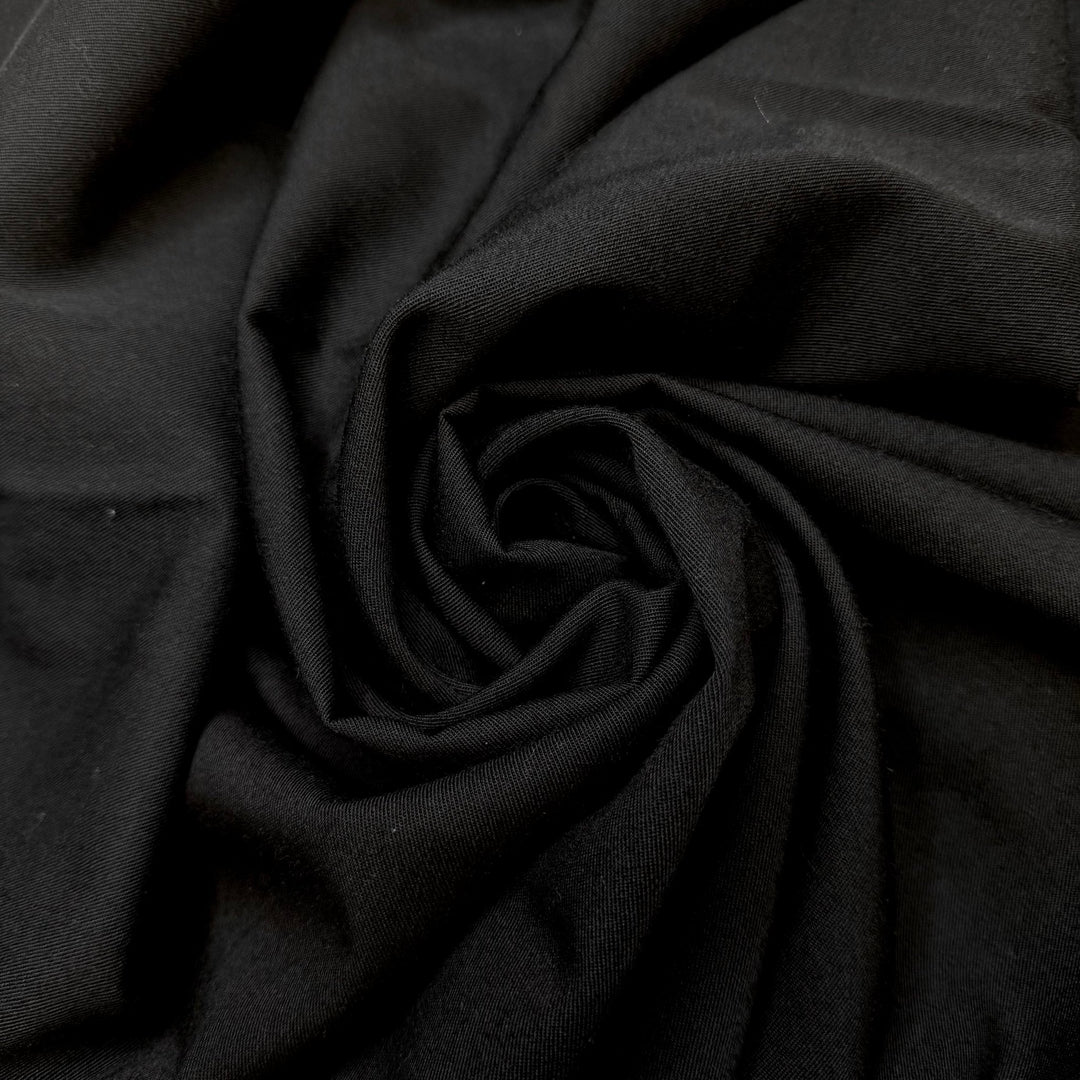 Infinite Possibilities - Twill Weave Wool Woven - Black - 0.75M Bundle - True Deadstock fabric Fabric by private - Sustainable Textile | FABCYCLE