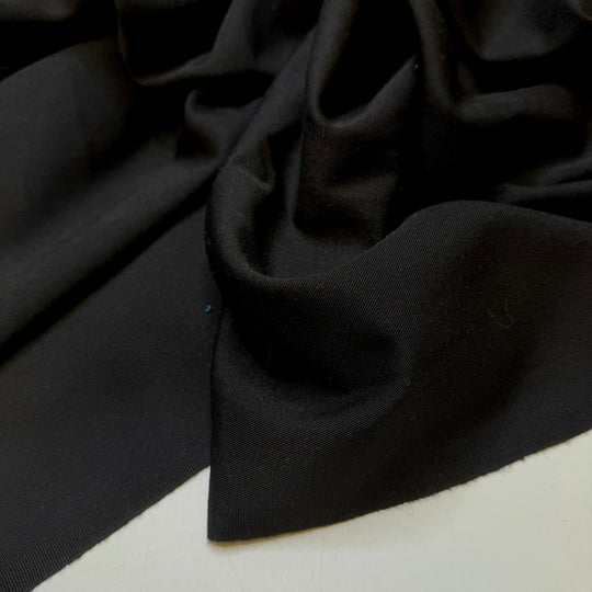 Infinite Possibilities - Twill Weave Wool Woven - Black - 0.75M Bundle - True Deadstock fabric Fabric by private - Sustainable Textile | FABCYCLE