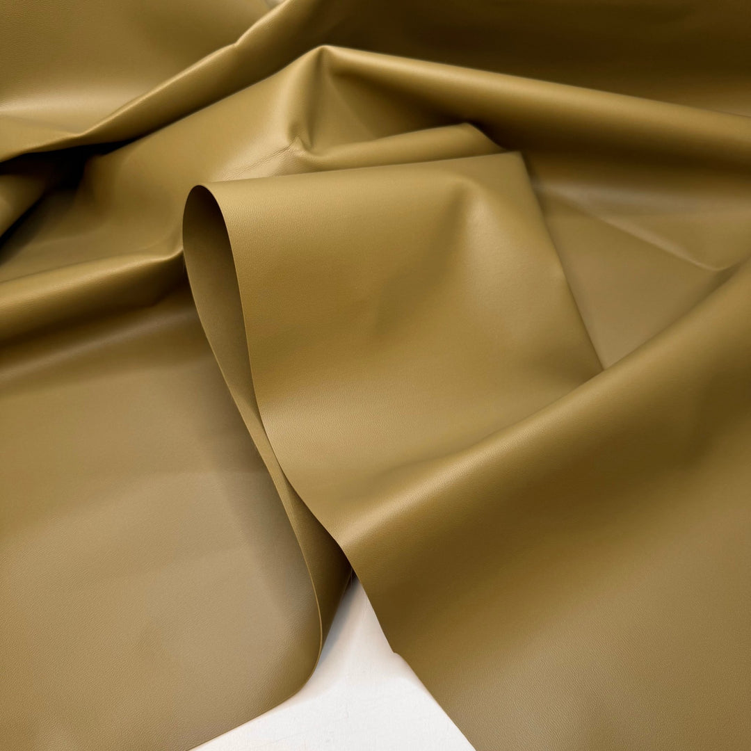 Inheriting Mom's Purse Collection - Waterproof Vinyl PVC Woven - Olive Green/Beige - Bundles - True Deadstock fabric Fabric by private - Sustainable Textile | FABCYCLE