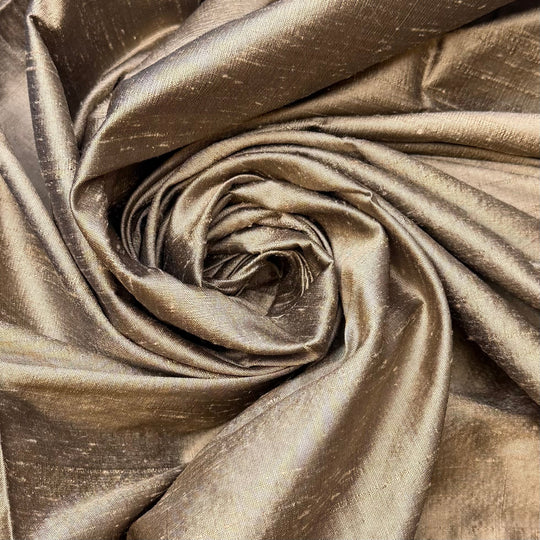 Inside The Pearl Shell - Raw Silk Silk Woven - Light Gold/Beige - 0.8M Bundle - True Deadstock fabric Fabric by private - Sustainable Textile | FABCYCLE