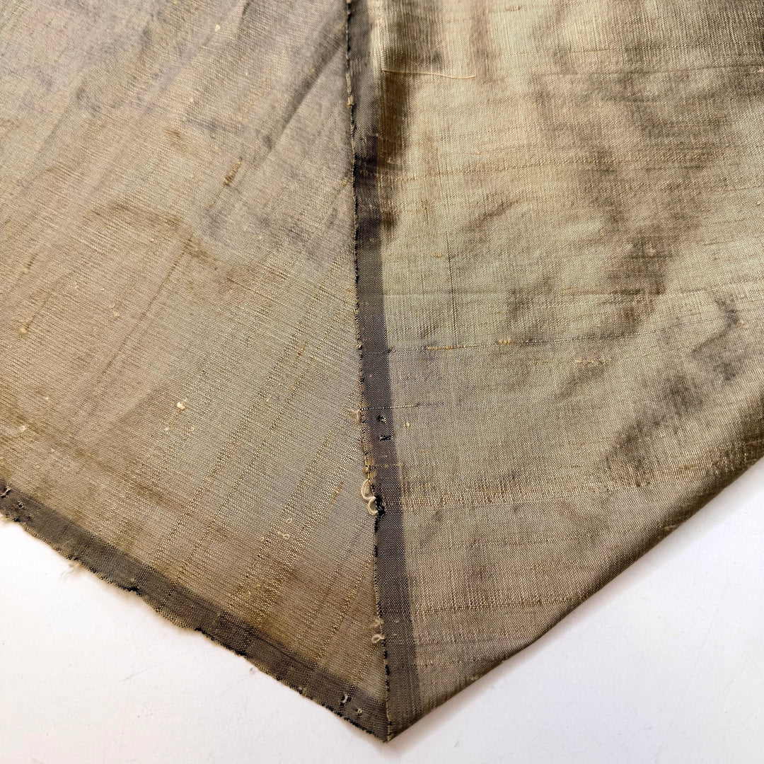 Inside The Pearl Shell - Raw Silk Silk Woven - Light Gold/Beige - 0.8M Bundle - True Deadstock fabric Fabric by private - Sustainable Textile | FABCYCLE