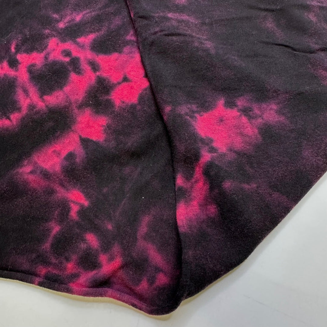 Inspired By The Earth - Jersey Cotton/Bamboo Knit - Black/Pink Abstract - 2M Bundle - True Deadstock fabric Fabric by private - Sustainable Textile | FABCYCLE
