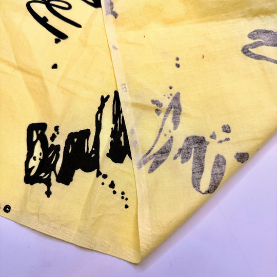 Installing Solar Panels - Fire Retardent Cotton Woven - Yellow/Black Abstract - 0.95M Bundle - True Deadstock fabric Fabric by private - Sustainable Textile | FABCYCLE