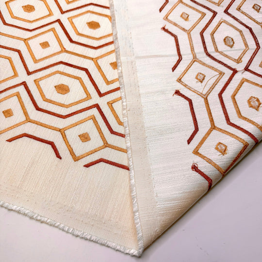 Intentional Communities - Polyester Blend Woven - Cream Multi Geometric - 3.4M Bundle - True Deadstock fabric Fabric by private - Sustainable Textile | FABCYCLE