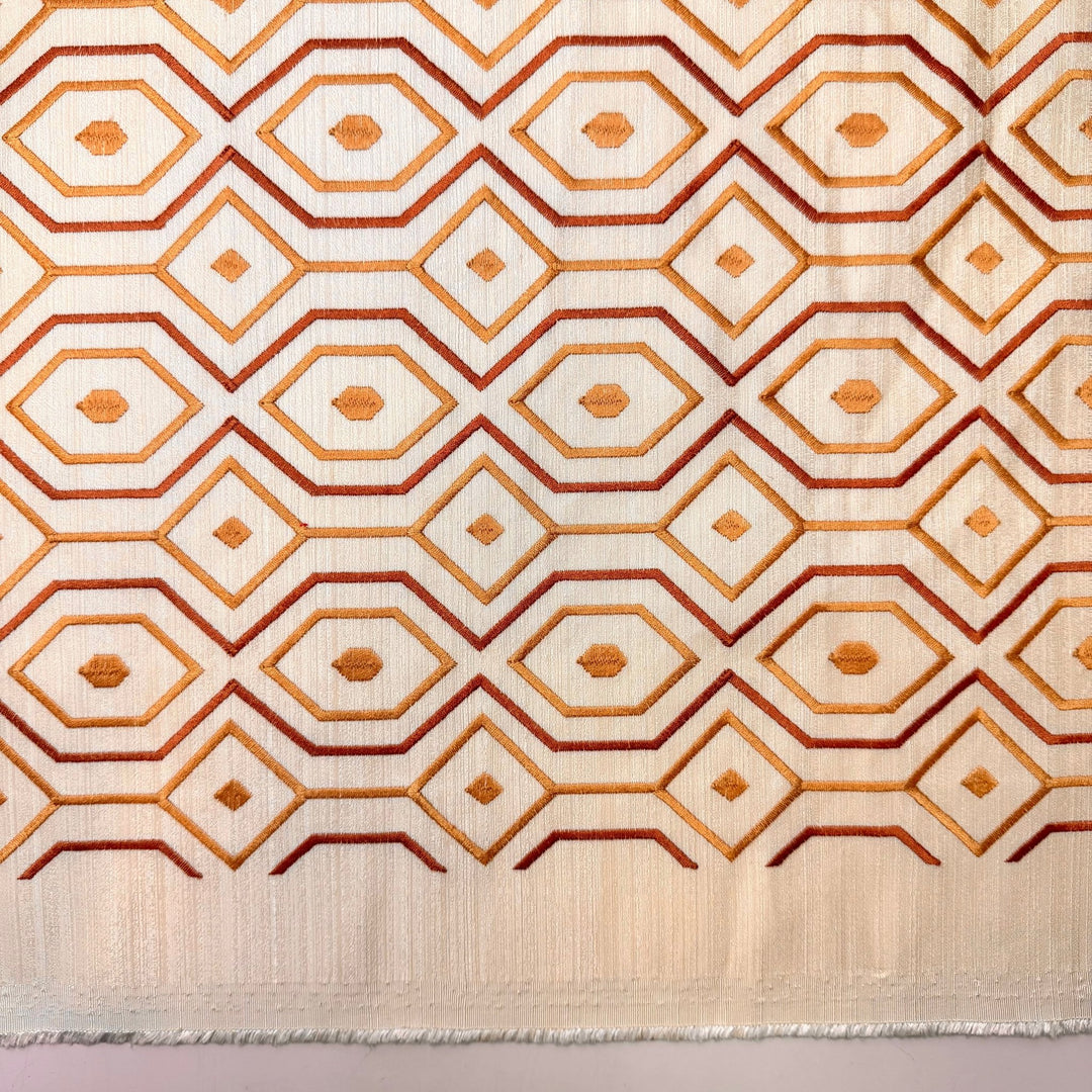Intentional Communities - Polyester Blend Woven - Cream Multi Geometric - 3.4M Bundle - True Deadstock fabric Fabric by private - Sustainable Textile | FABCYCLE
