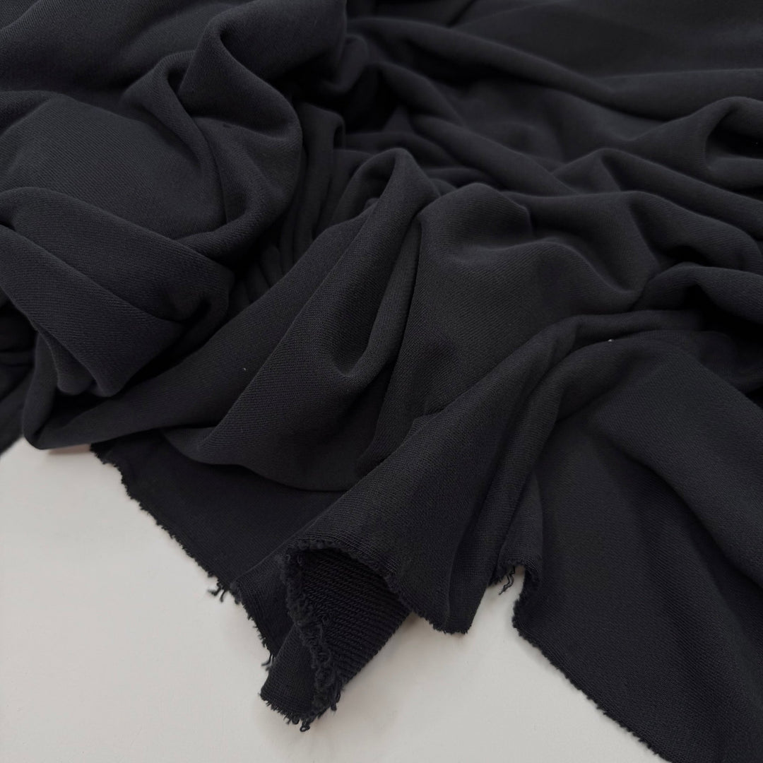 Interpretive Trails - French Terry Cotton Knit - Dark Navy - 3.95M Bundle - True Deadstock fabric Fabric by private - Sustainable Textile | FABCYCLE