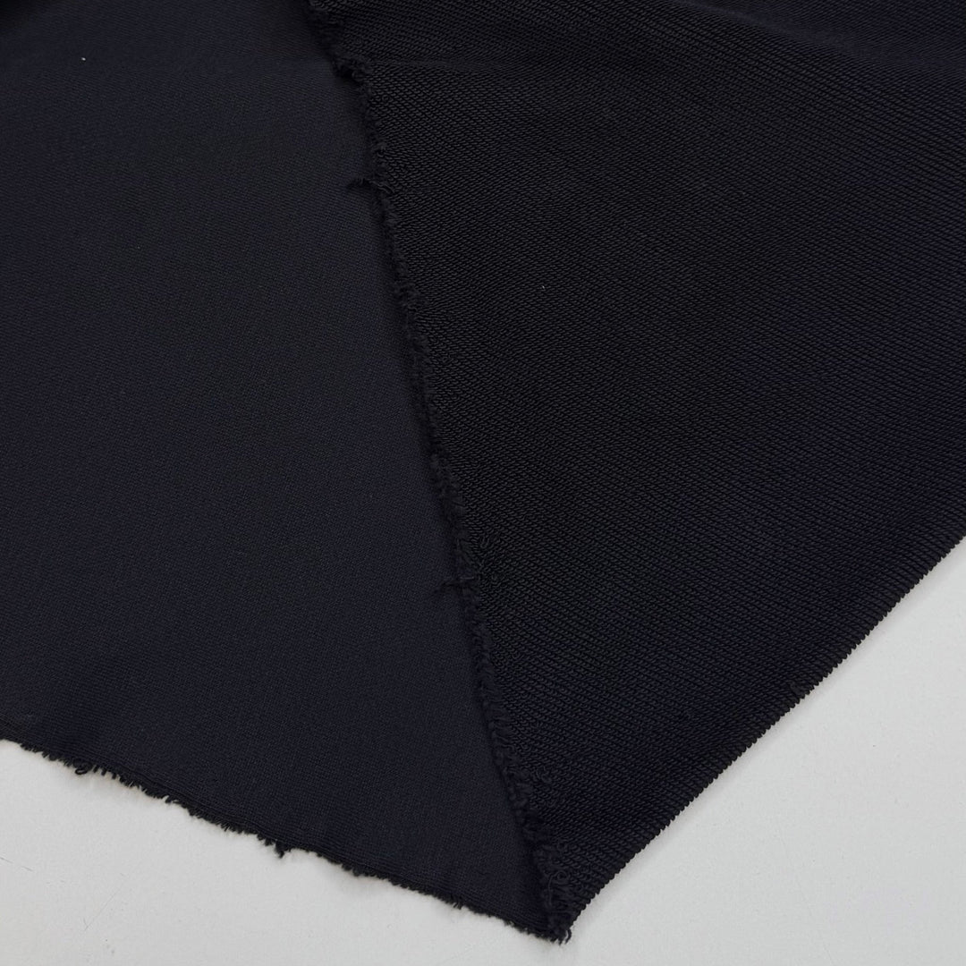 Interpretive Trails - French Terry Cotton Knit - Dark Navy - 3.95M Bundle - True Deadstock fabric Fabric by private - Sustainable Textile | FABCYCLE