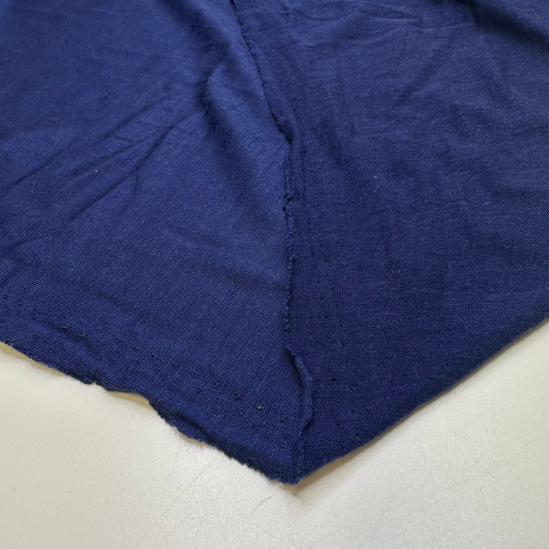 Into The Sea - Jersey Wool Blend Knit - Dark Blue - Bundles - True Deadstock fabric Fabric by private - Sustainable Textile | FABCYCLE