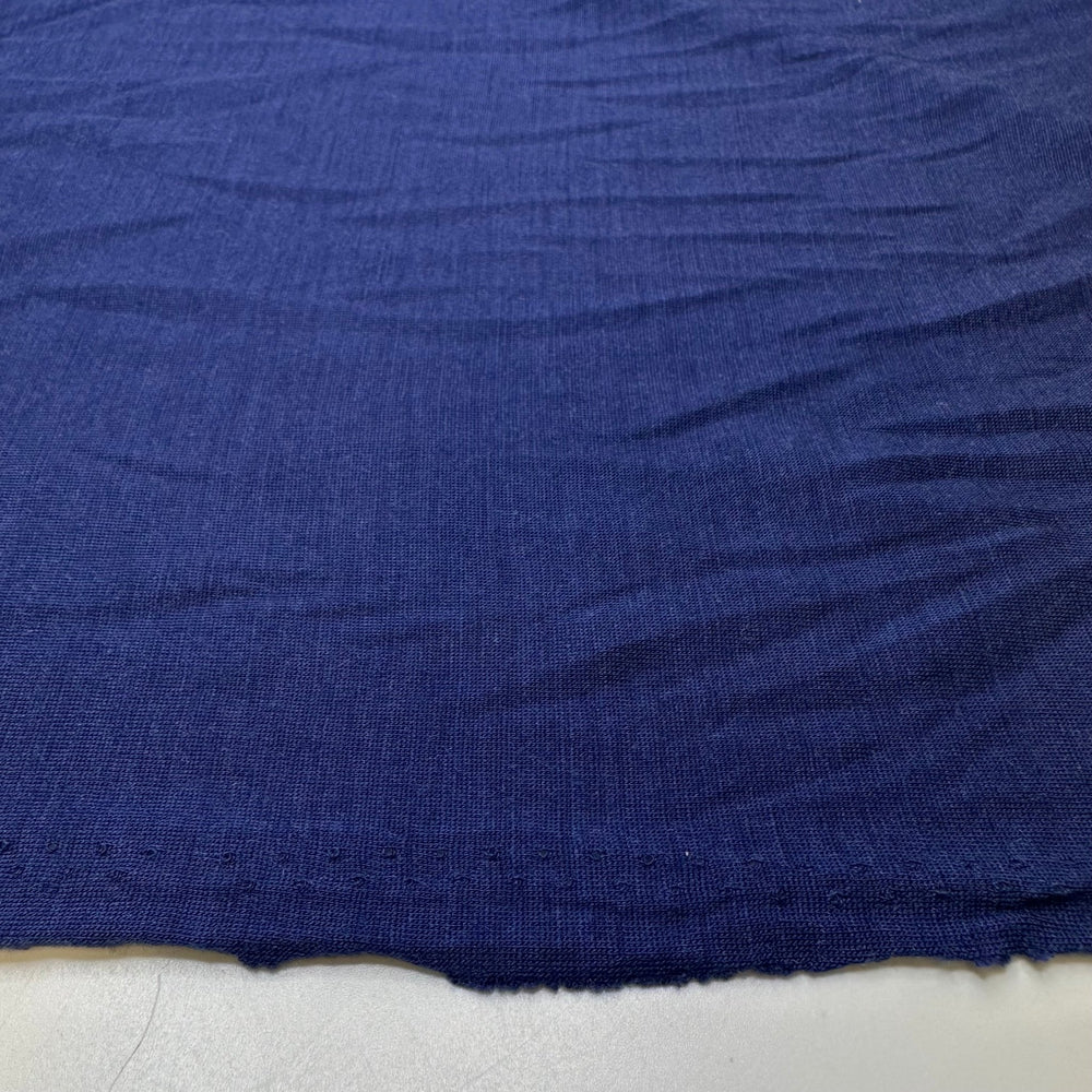 Into The Sea - Jersey Wool Blend Knit - Dark Blue - Bundles - True Deadstock fabric Fabric by private - Sustainable Textile | FABCYCLE