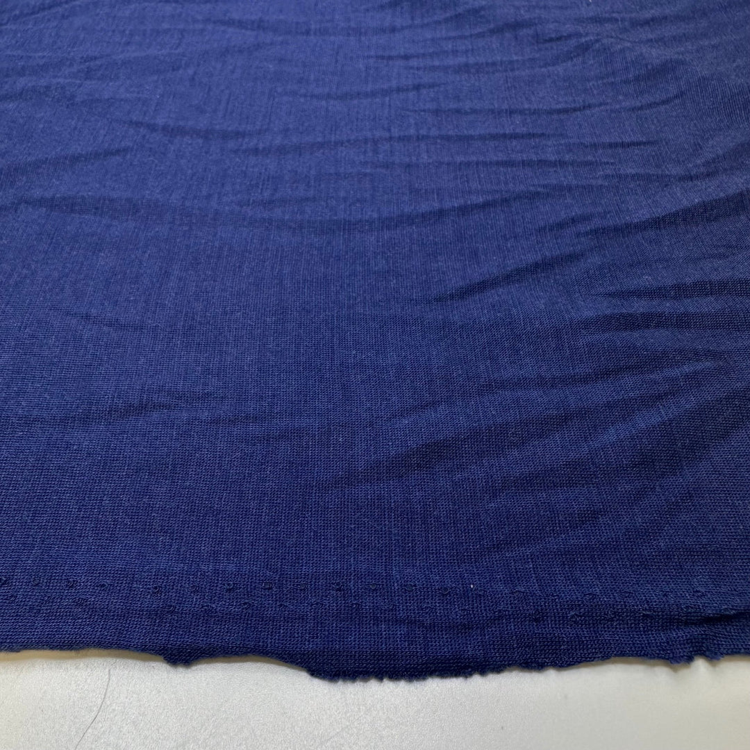 Into The Sea - Jersey Wool Blend Knit - Dark Blue - Bundles - True Deadstock fabric Fabric by private - Sustainable Textile | FABCYCLE