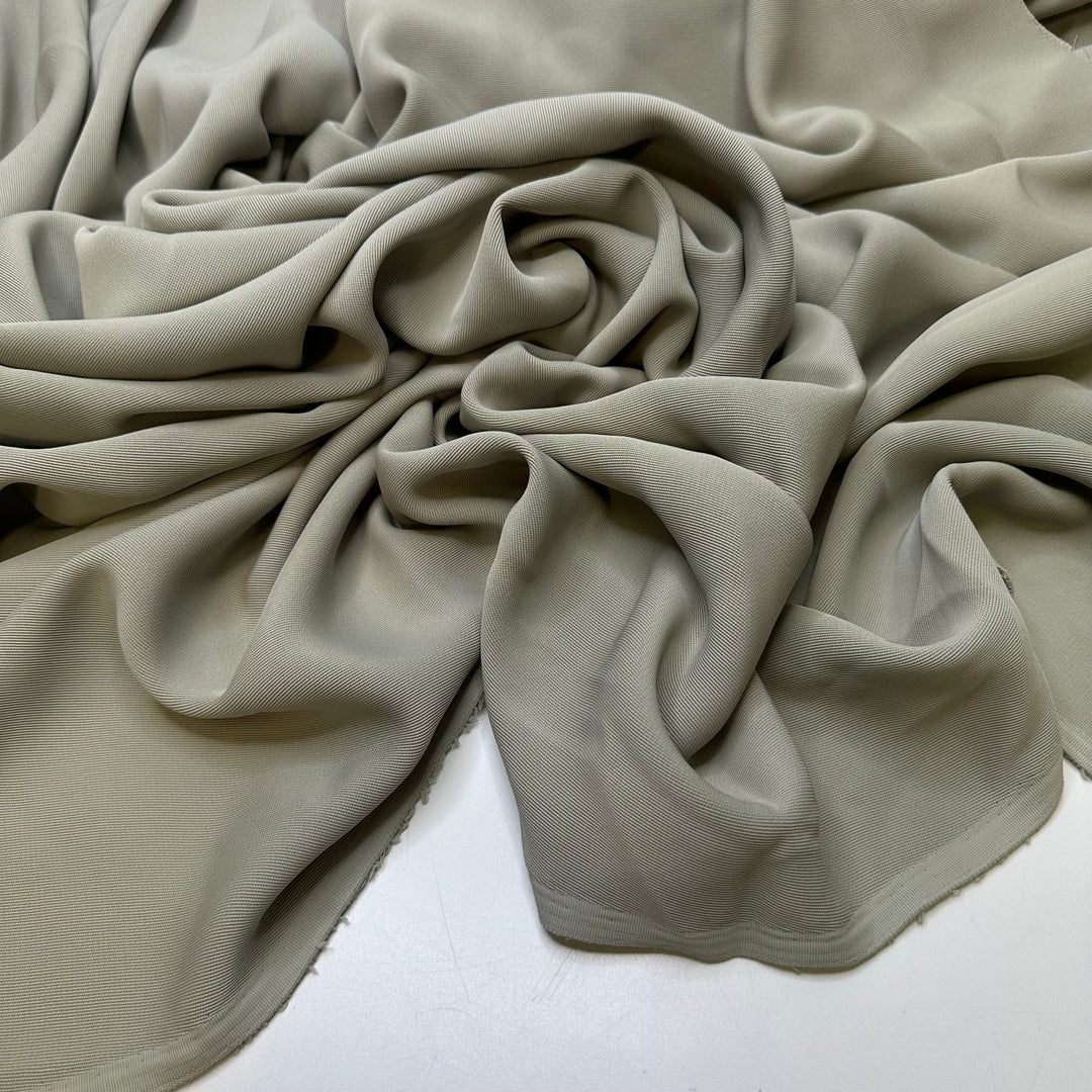 Into The Submarine - Polyester Blend Woven - Light Grey/Green - 2.9M Bundle - True Deadstock fabric Fabric by private - Sustainable Textile | FABCYCLE