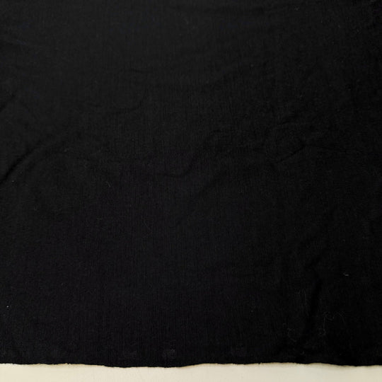 Into The Unknown - Jersey Wool Blend Knit - Black - 1M Bundle - True Deadstock fabric Fabric by private - Sustainable Textile | FABCYCLE